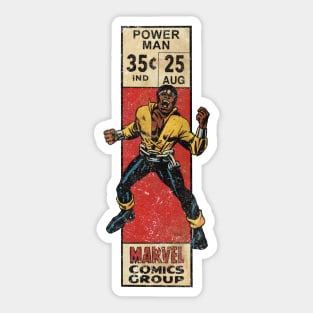 Power Man corner box Sticker